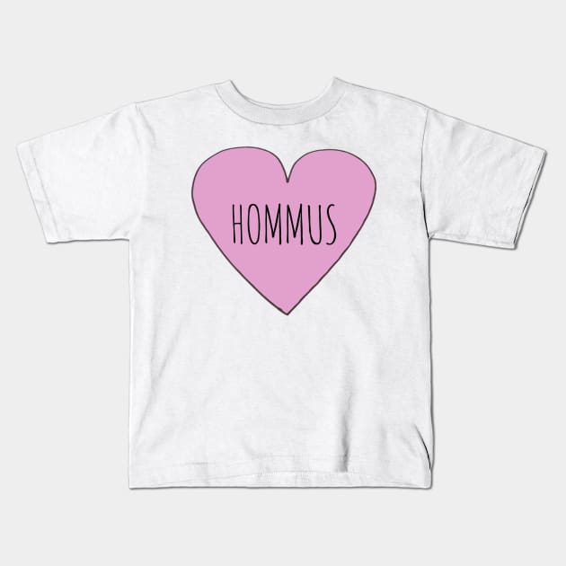 HOMMUS LOVE Kids T-Shirt by wanungara